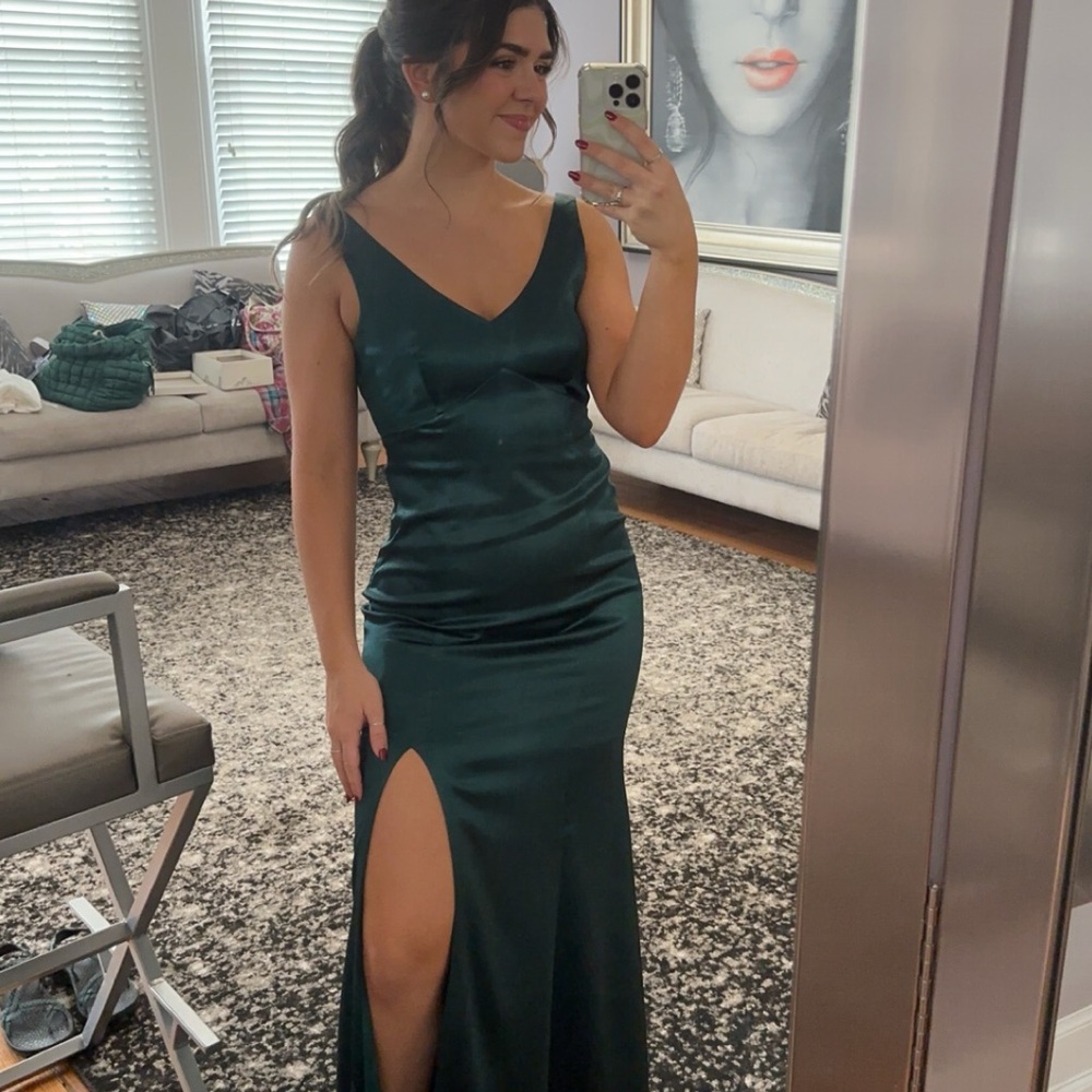 Birdy Grey Emerald Satin Bridesmaid Dress